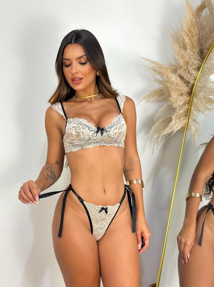 CONJUNTO S/BOJO MARIELY - Bege