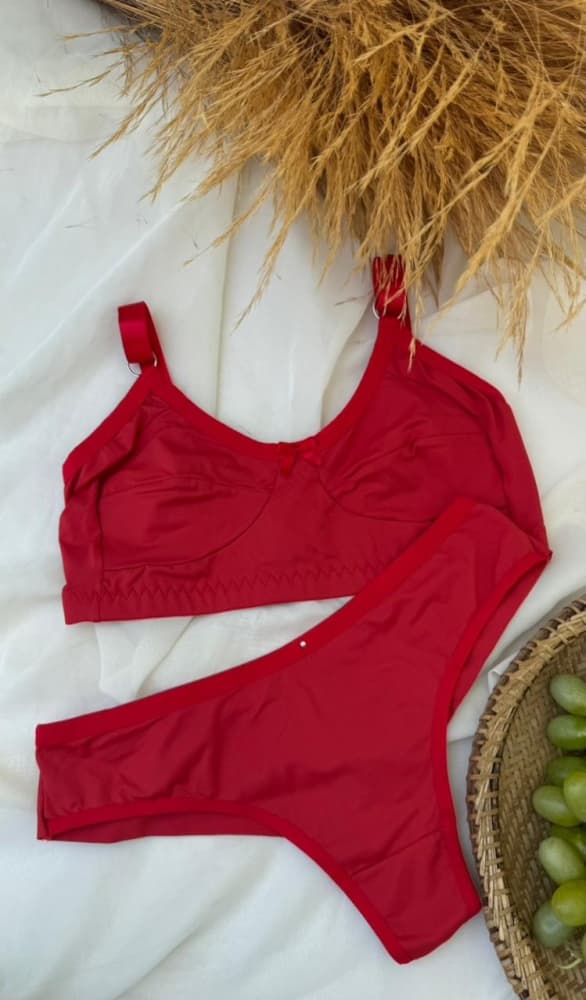 CONJUNTO S/BOJO MICROFIBRA LISO - VERMELHO