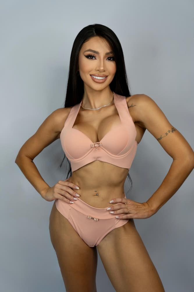 CONJUNTO MICROFIBRA ALÇA TRANÇADA - ROMANCE