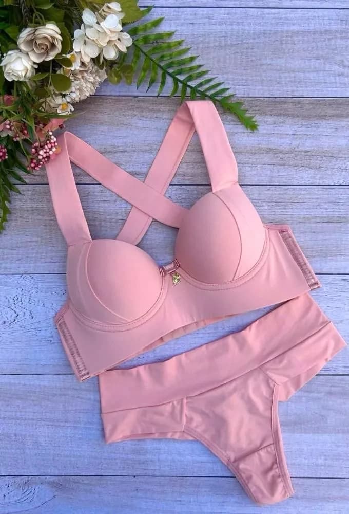 CONJUNTO MICROFIBRA ALÇA TRANÇADA - ROMANCE 3