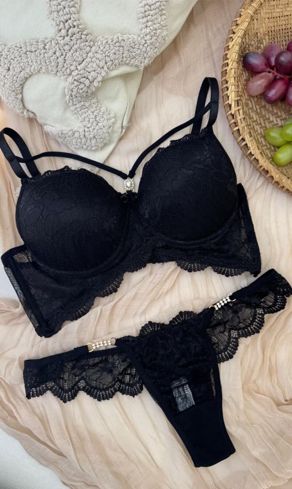 CONJUNTO STRAPPY PAULINE - PRETO 2