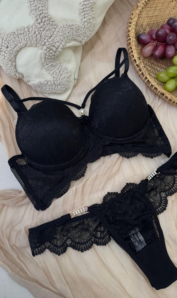 CONJUNTO STRAPPY PAULINE - PRETO 1