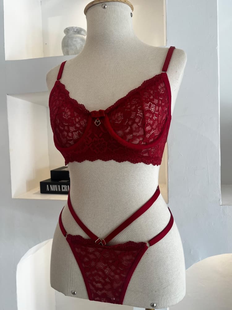 CONJ S/BOJO SEXY LIA - VERMELHO