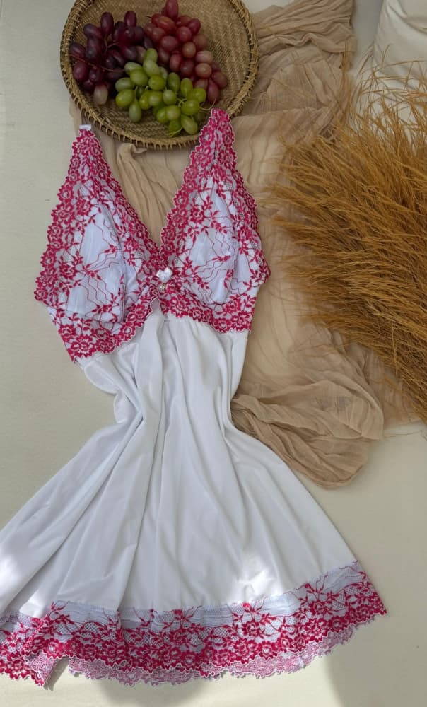 CAMISOLA MICROFIBRA PLUS CLAUDIA - BRANCO C/PINK