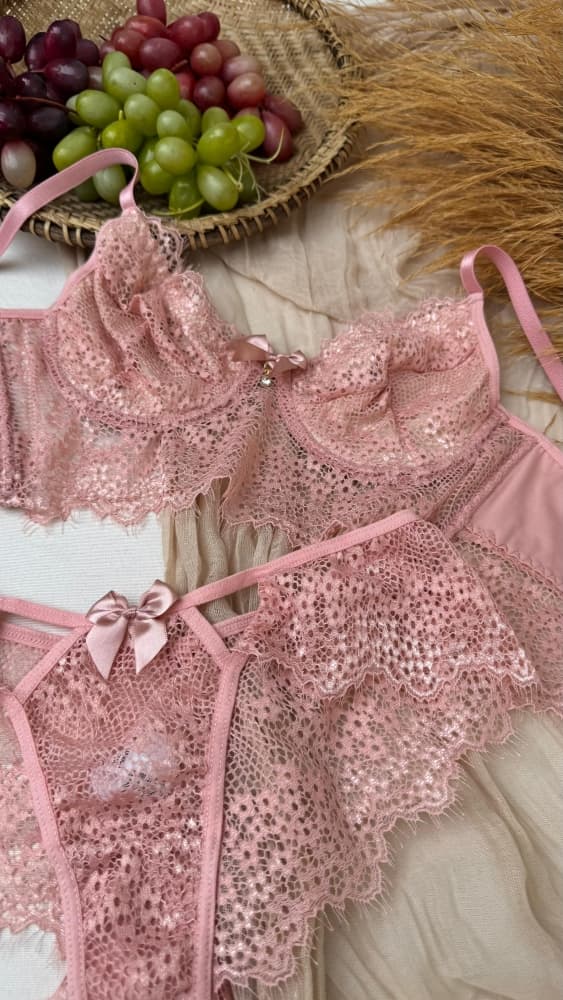 CONJUNTO S/BOJO ULTRALUXO JESSY - ROMANCE (renda cilios) 1