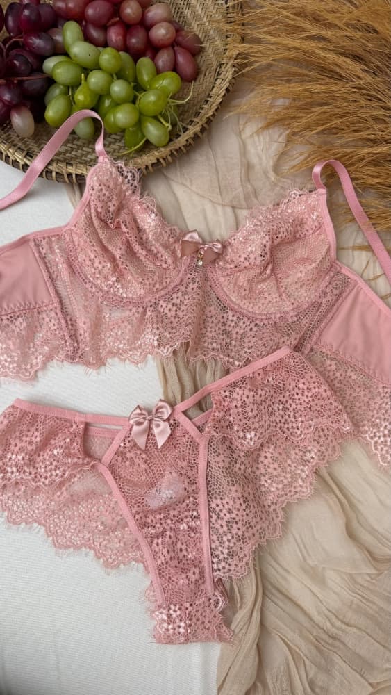 CONJUNTO S/BOJO ULTRALUXO JESSY - ROMANCE (renda cilios)