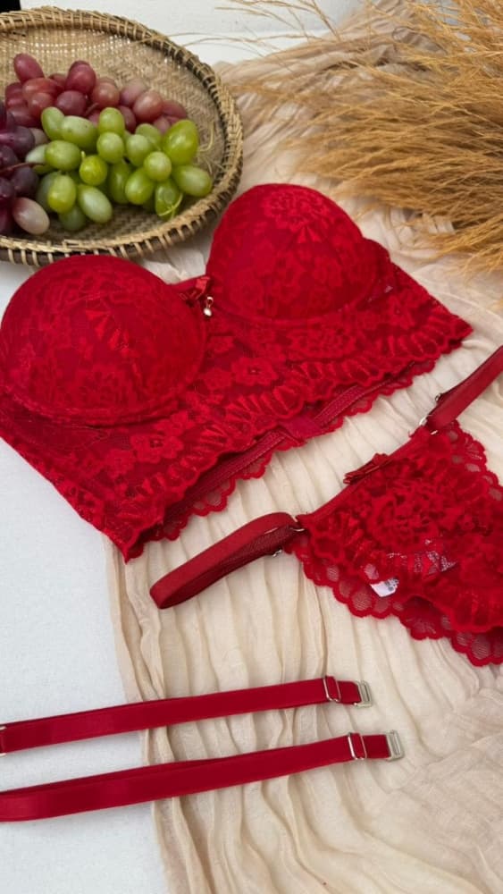 CONJUNTO C/BOJO CROPPED LAURA - Vermelho 3