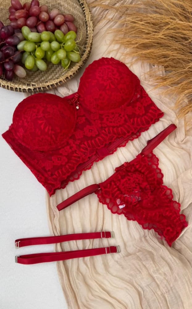 CONJUNTO C/BOJO CROPPED LAURA - Vermelho 1