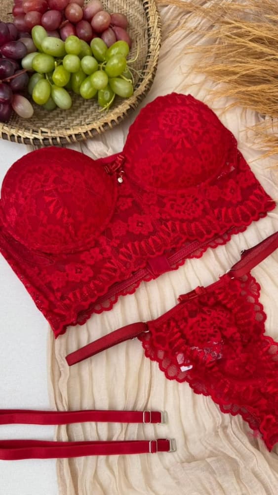 CONJUNTO C/BOJO CROPPED LAURA - Vermelho