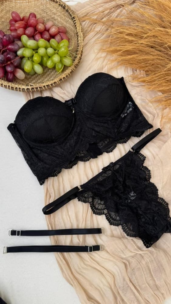 CONJUNTO C/BOJO CROPPED LAURA - Preto 1