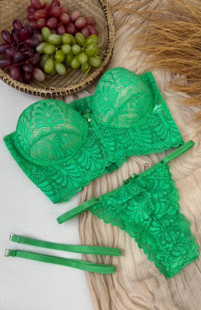 CONJUNTO C/BOJO CROPPED LAURA - VERDE HERANÇA 2