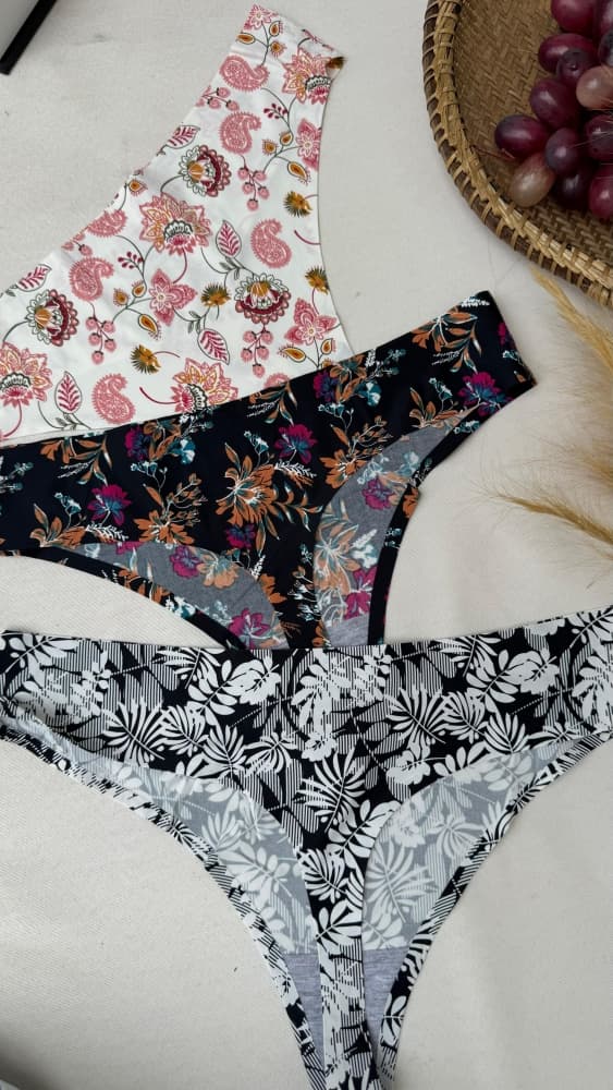 CALCINHA S/COSTURA ESTAMPADA FIO ( não é possível escolher estampa - estampas variadas ) 1