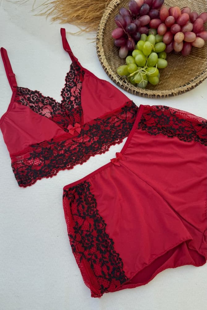 BABY DOOL BICOLOR DEBORA - VERMELHO C/PRETO