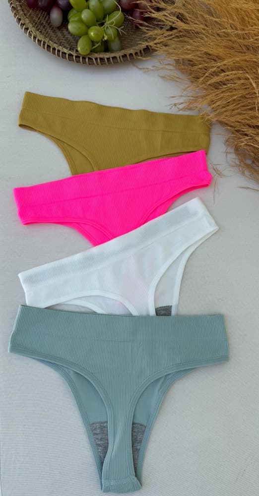 CALCINHA MEIA IMPORTADA FIO COLORIDA(não é possível escolher cor - cores variadas) 1