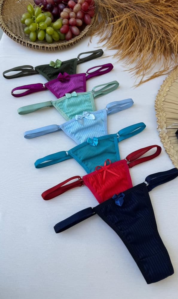 Calcinha regulagem canelada (não é possível escolher cor - cores variadas) 2