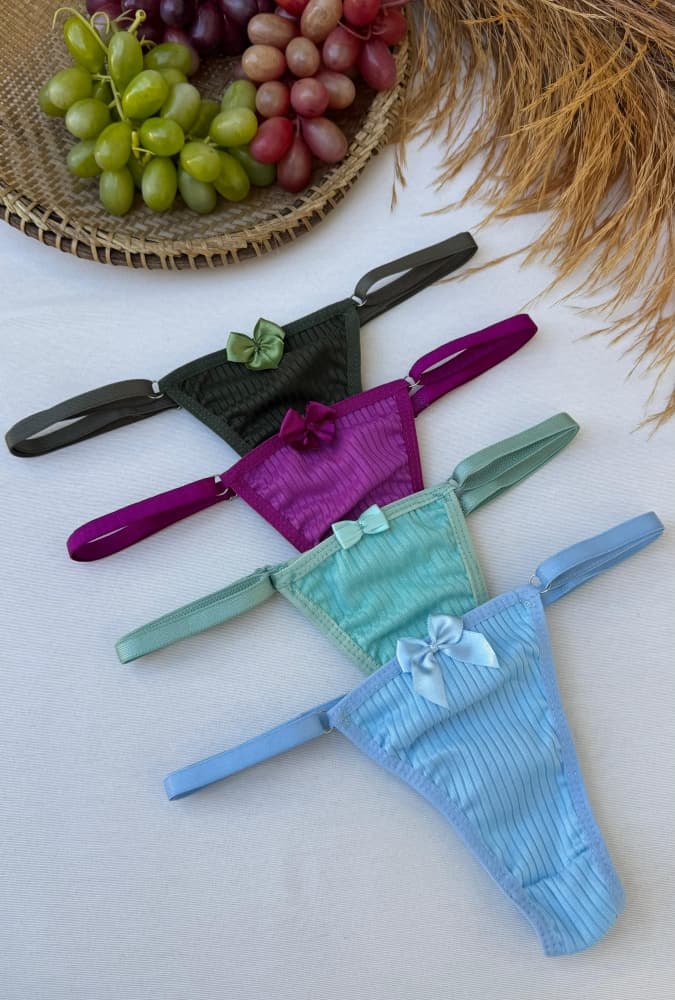 Calcinha regulagem canelada (não é possível escolher cor - cores variadas) 1