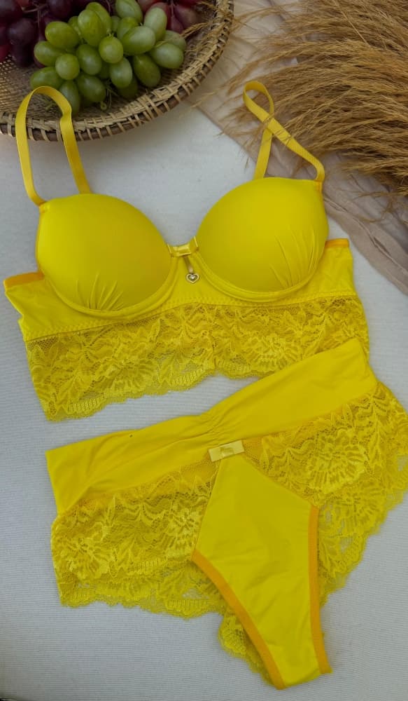 CONJUNTO C/BOJO LAVINIA - AMARELO