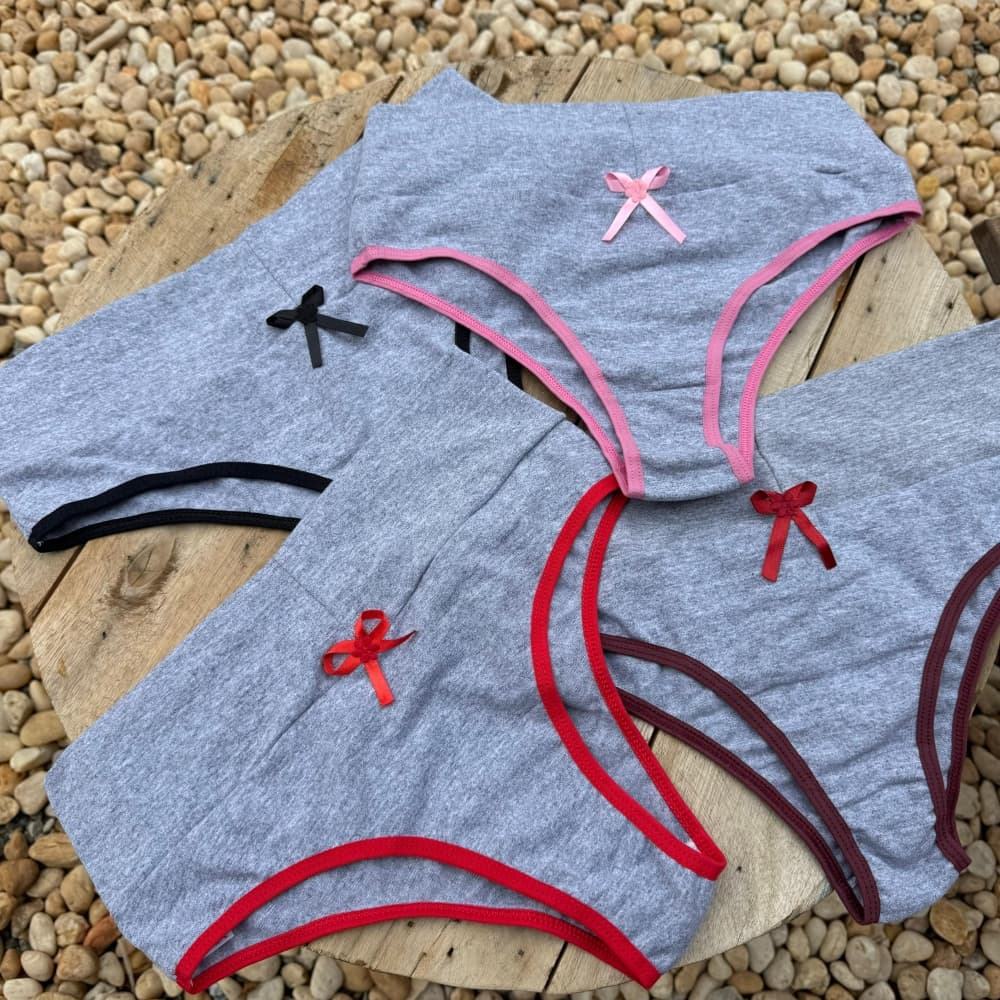 CALCINHA PALA ALTA MESCLA (não é possível escolher cor - cores variadas do vies)