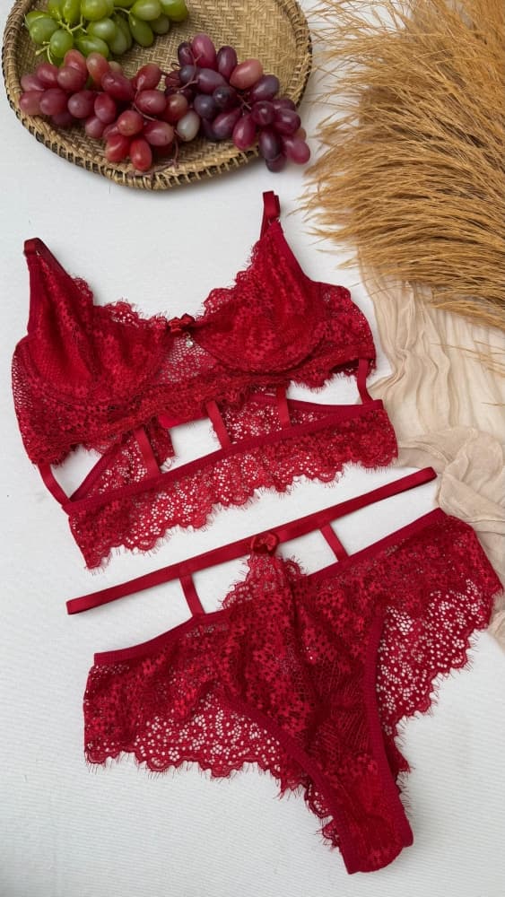 CONJUNTO S/BOJO GISELE - VERMELHO