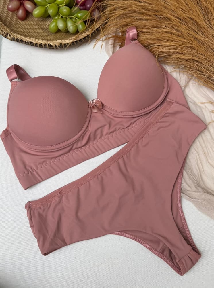 CONJUNTO C/BOJO DEMIMUS - Rosa seco