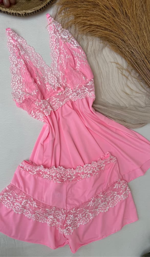 BABY DOLL FABIANA BICOLOR - Rosa Pantera