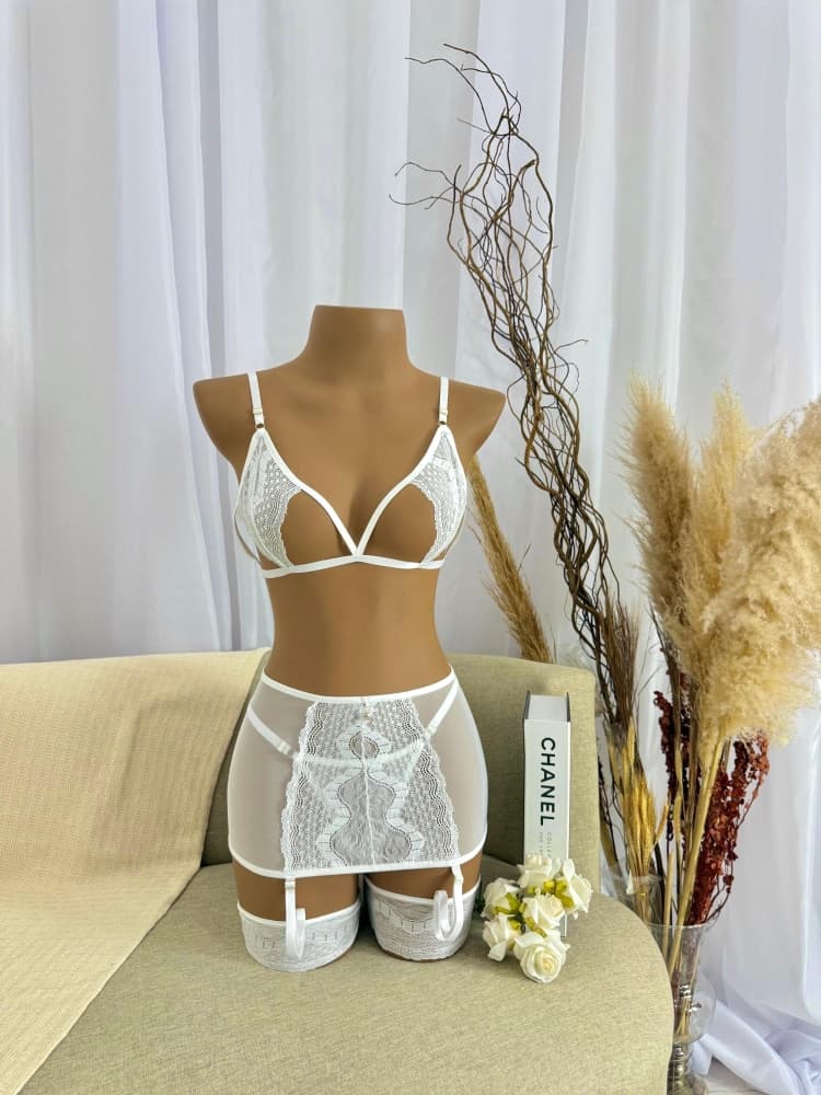 CONJ S/BOJO CINTA LIGA LATINA - BRANCO (,) 2