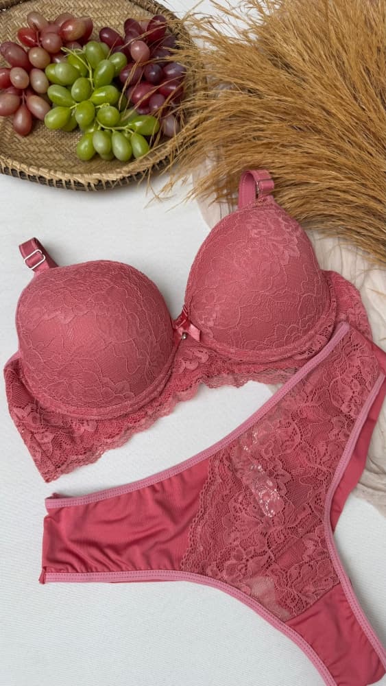 CONJUNTO C/BOJO PLUS SIZE LAVINIA - ROSA SANDIA