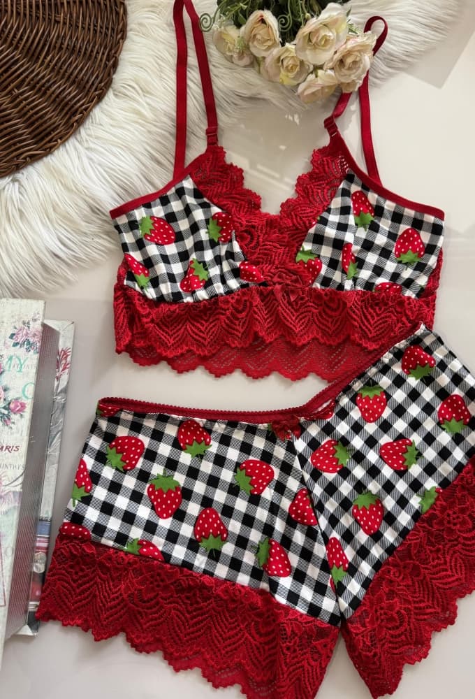 BABY DOLL CROPPED SILVIA - VERMELHO MORANGO