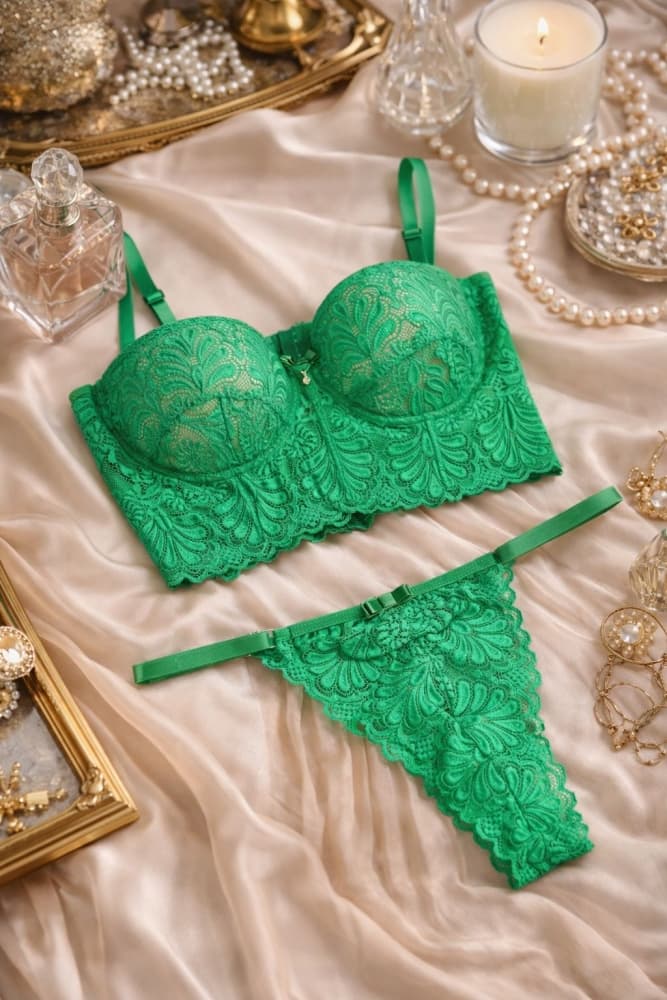 CONJUNTO C/BOJO CROPPED LAURA - VERDE HERANÇA