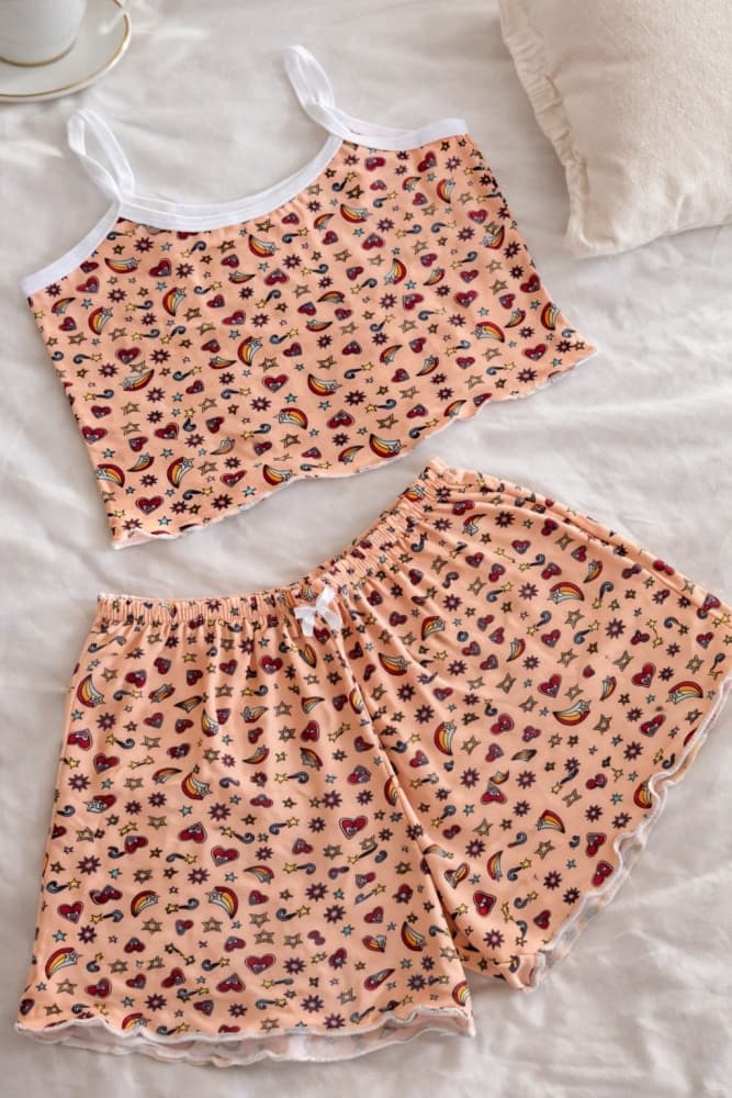 BABY DOLL CROPPED ESTAMPADO - ESTRELAS
