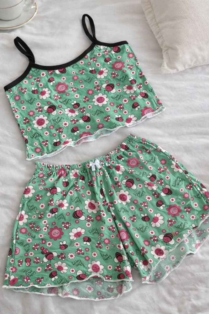 BABY DOLL CROPPED ESTAMPADO - BE HAPPY 1
