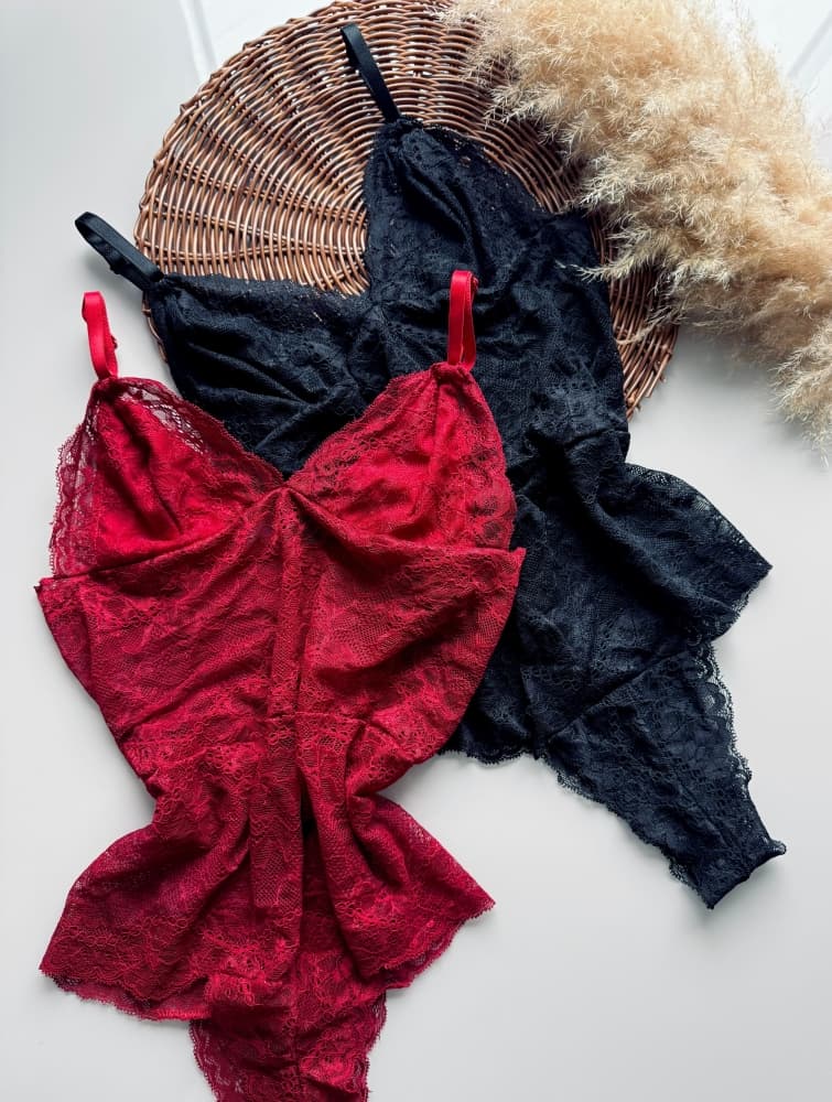 BODY RENDADO TICIANE - Vermelho 1