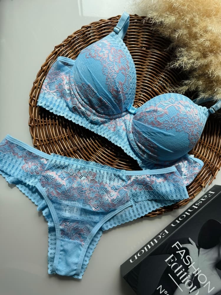 CONJUNTO C/BOJO MILENA - Azul bb