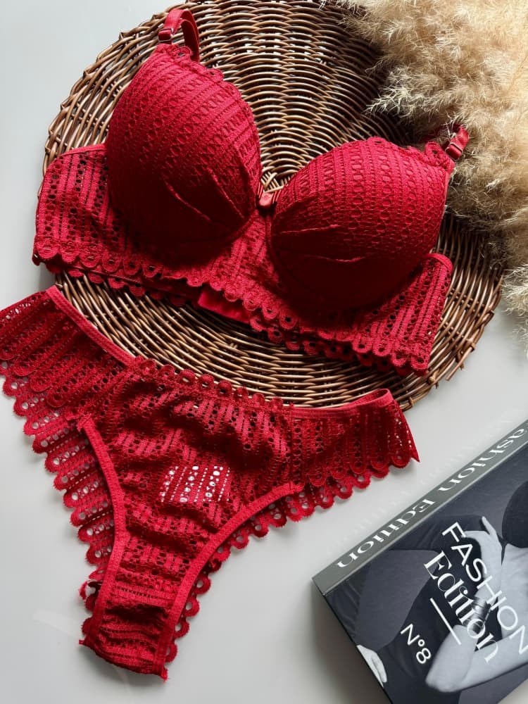 CONJUNTO C/BOJO MILENA - Vermelho