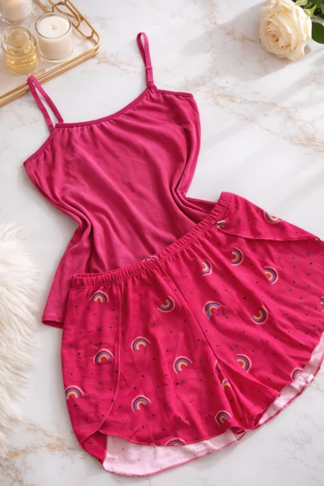 PIJAMA SUEDE (estampa variada) - Rosa Pink