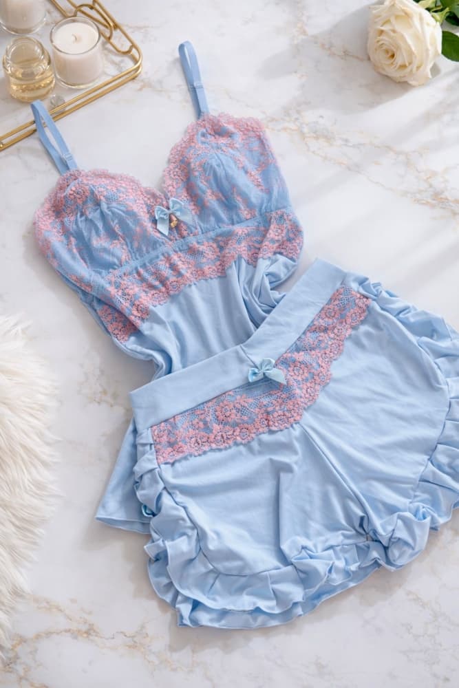 ABY DOLL ULTRA LUXO FLUFLU - azul bb