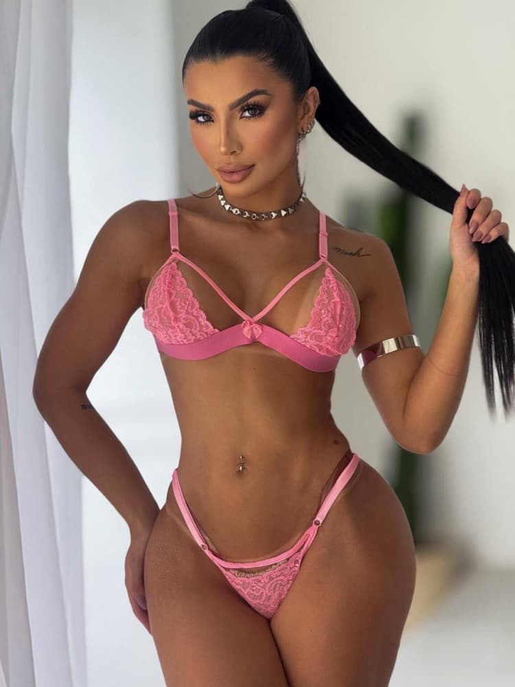 CONJUNTO TULE AMANDA - Rosa pantera 1