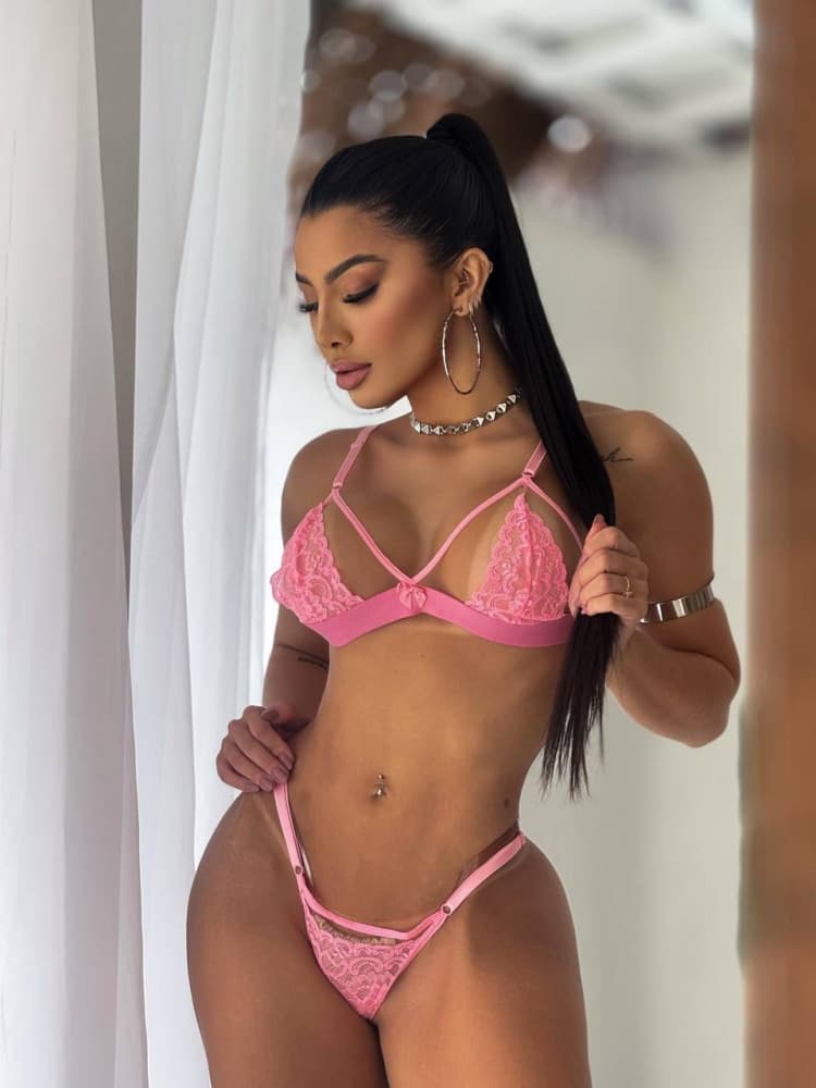 CONJUNTO TULE AMANDA - Rosa pantera