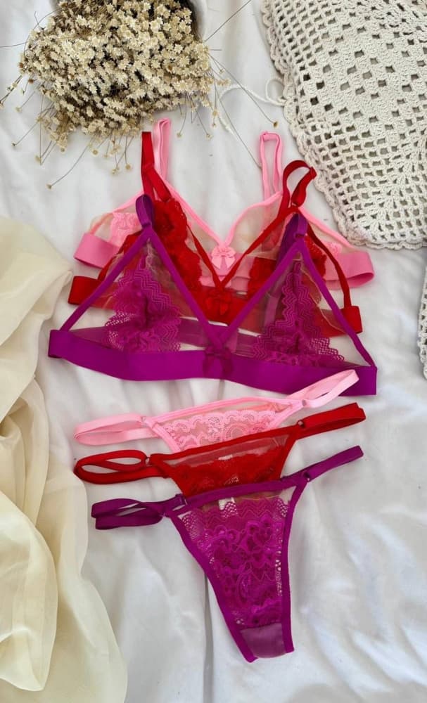 CONJUNTO TULE AMANDA - Rosa pantera 3