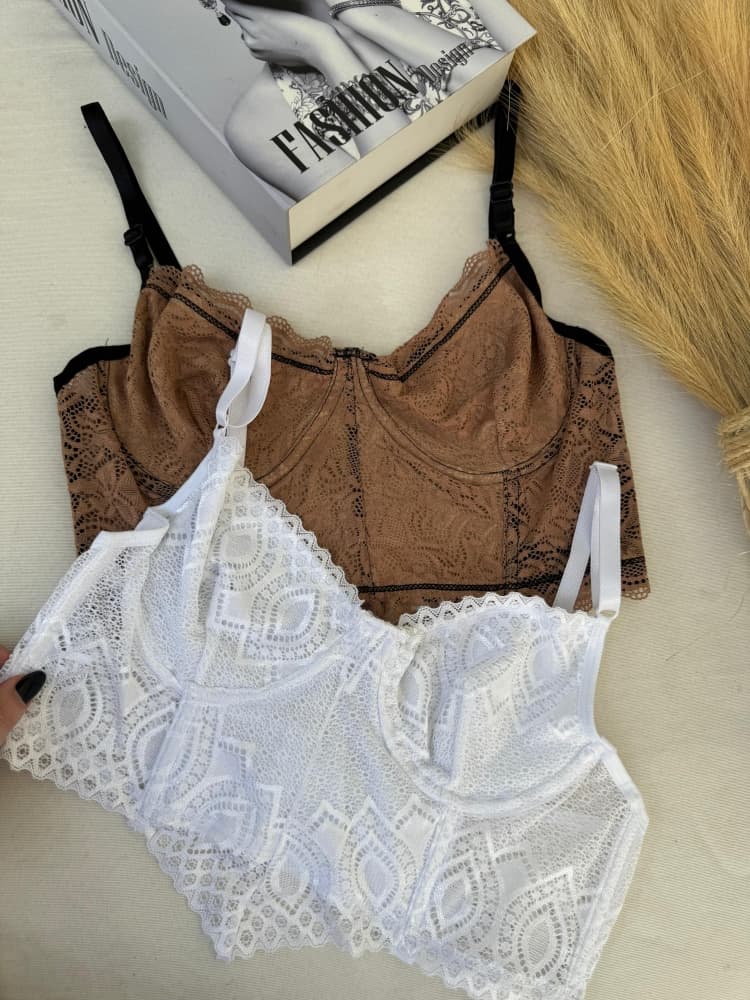 Conjunto s/bojo cropped Scarlet - Branco 1