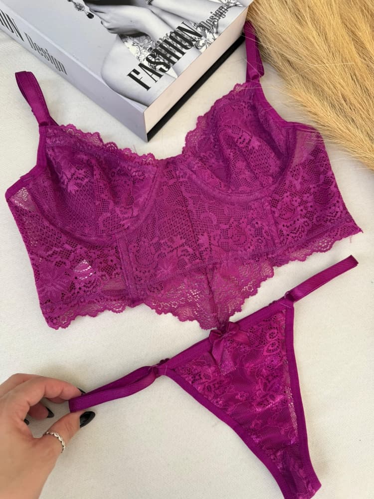 Conjunto s/bojo cropped Scarlet - Odalisca