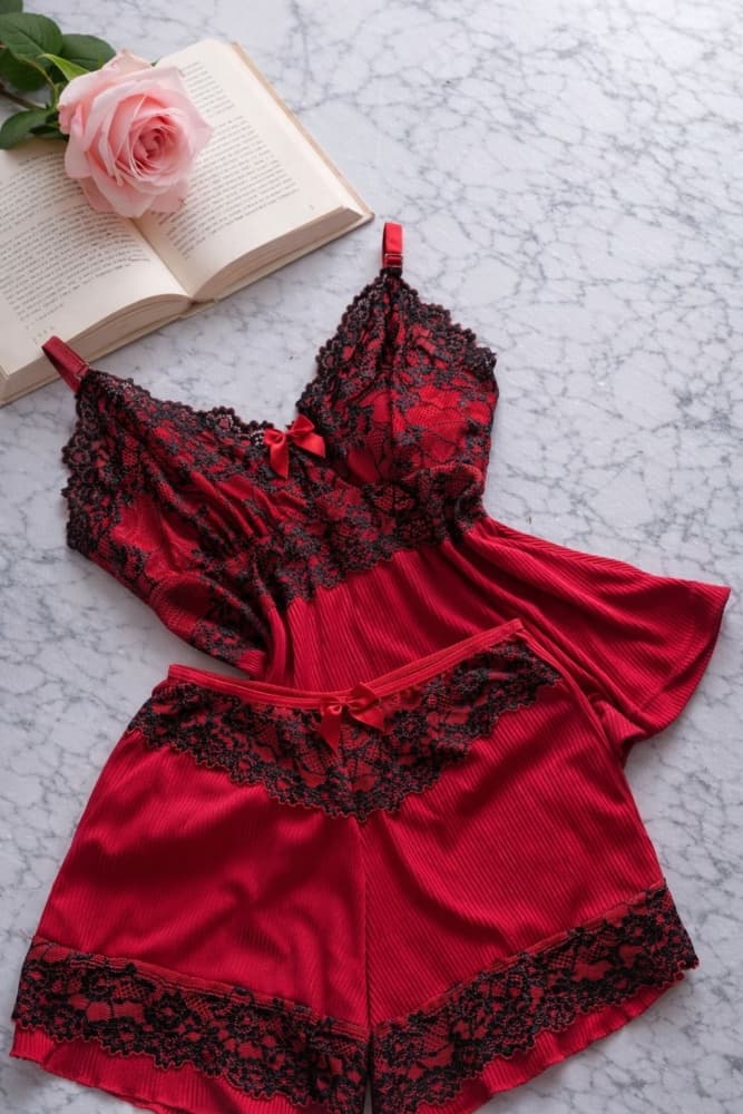 BABY DOOL SUEDE CANELADO ELIZE - VERMELHO