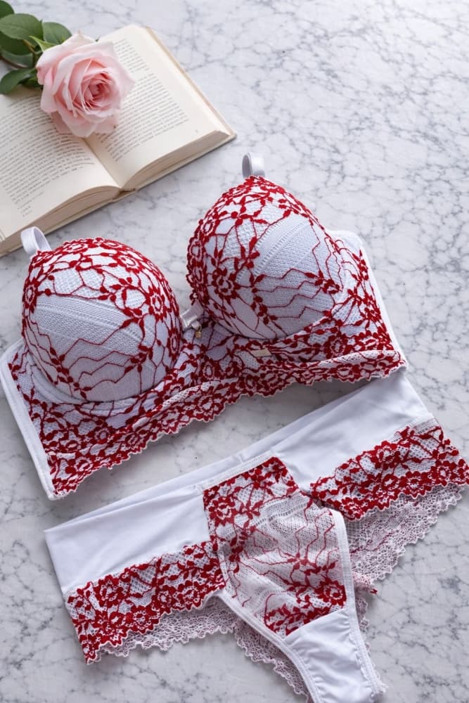 CONJUNTO ULTRA LUXO MARCELA - Branco bicolor