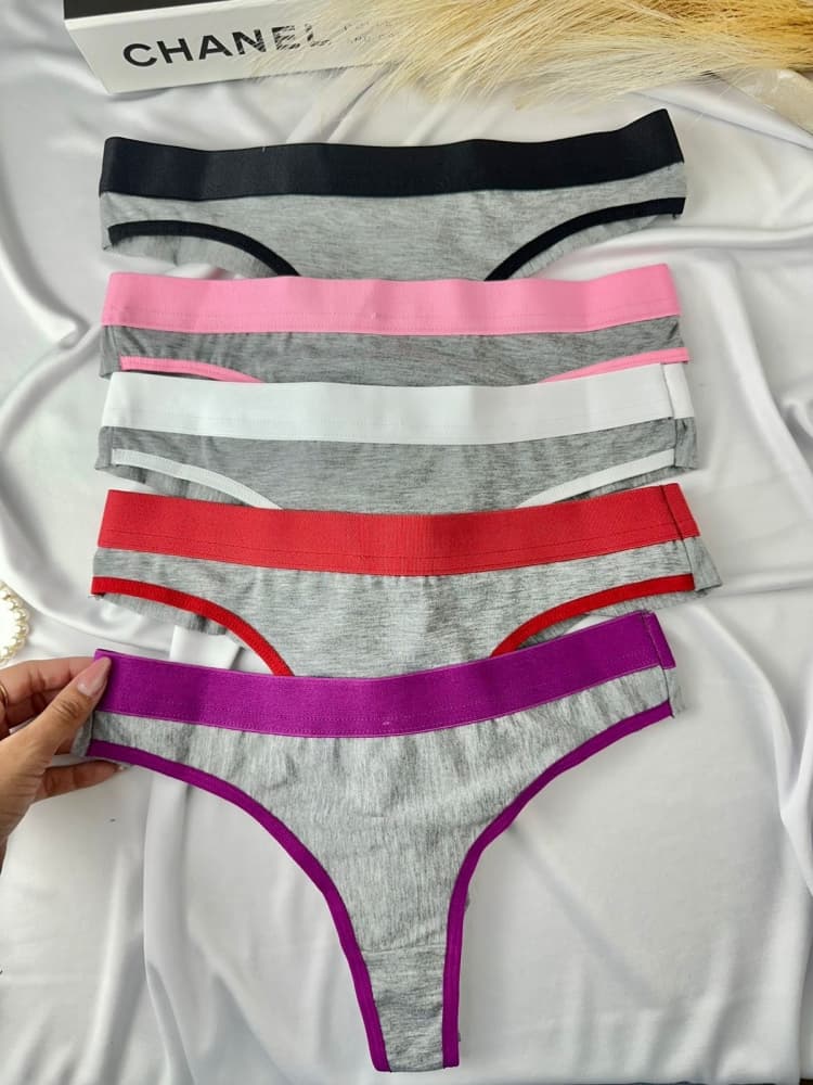 CALCINHA FIO DUPLO ALGODÃO (não é possível escolher cor - cores variadas) 2