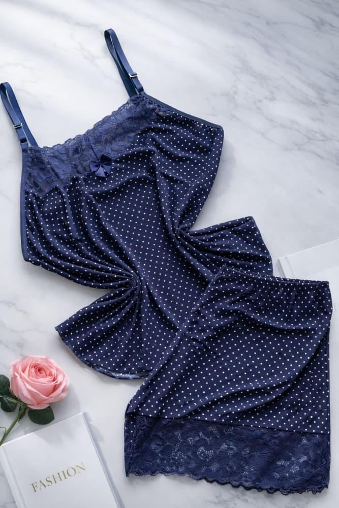 BABY DOOL LIGANETE MENINA SEXY AZUL MARINHO - ESTAMPA POÁ