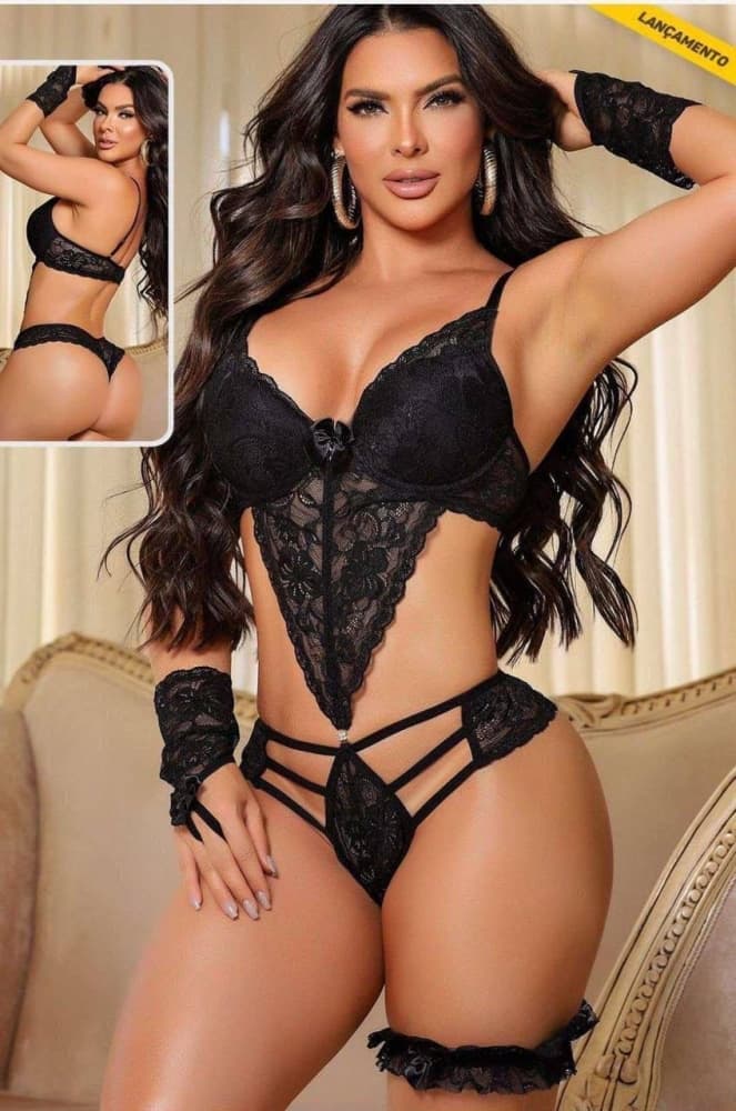 BODY SENSUAL EMANUELLA - as (acompanha perneira + luvinha) 1