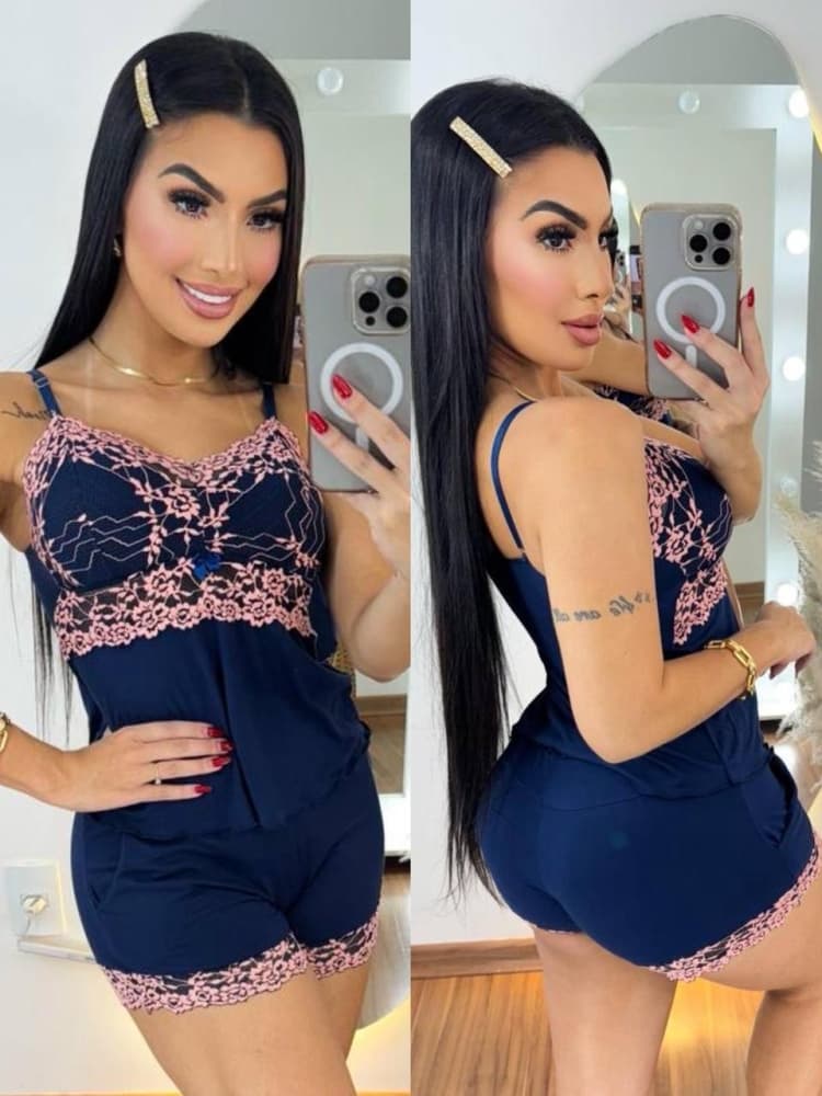 BABY DOOL SUEDE CANELADO ELIZE - rendas bicolor