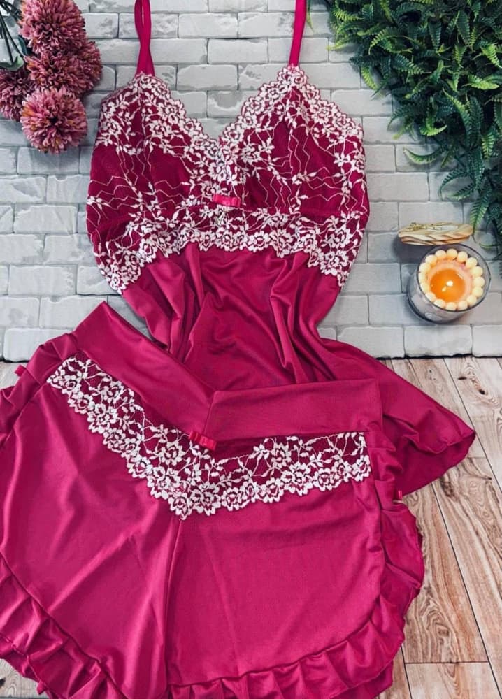 BABY DOLL FLUFLU PLUS SIZE - rendas bicolor 4