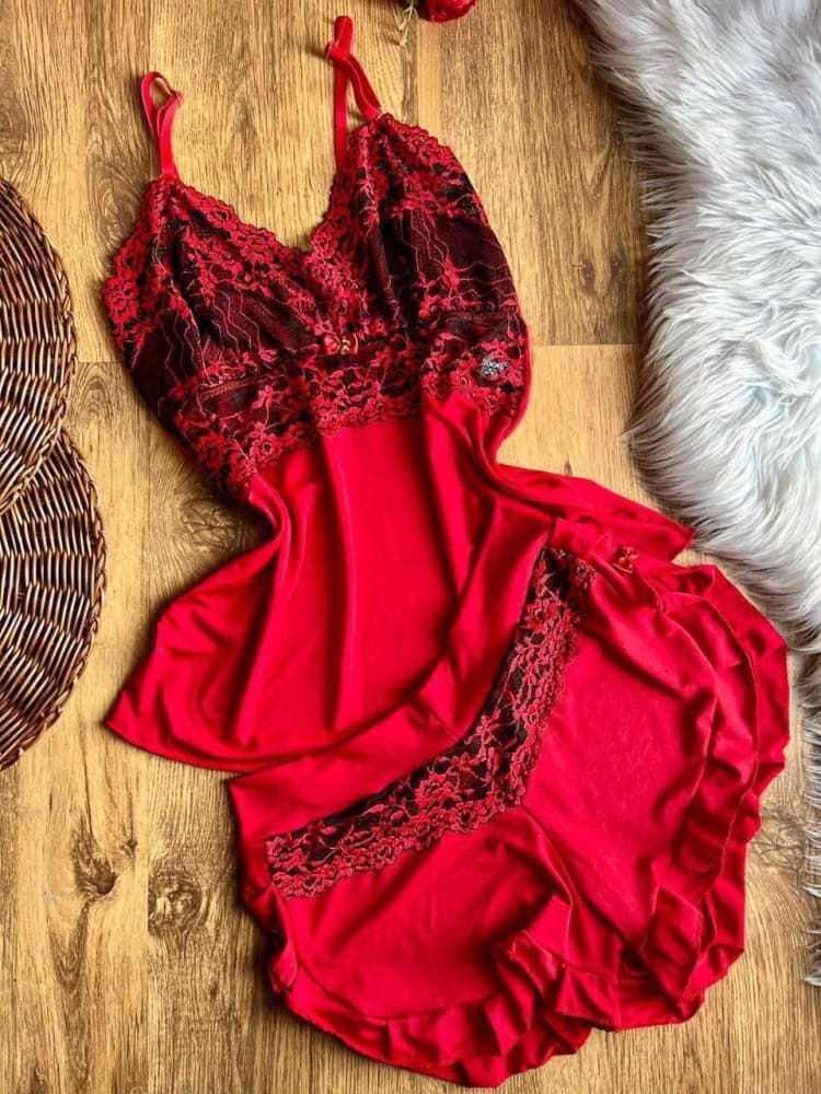 BABY DOLL FLUFLU PLUS SIZE - rendas bicolor 7