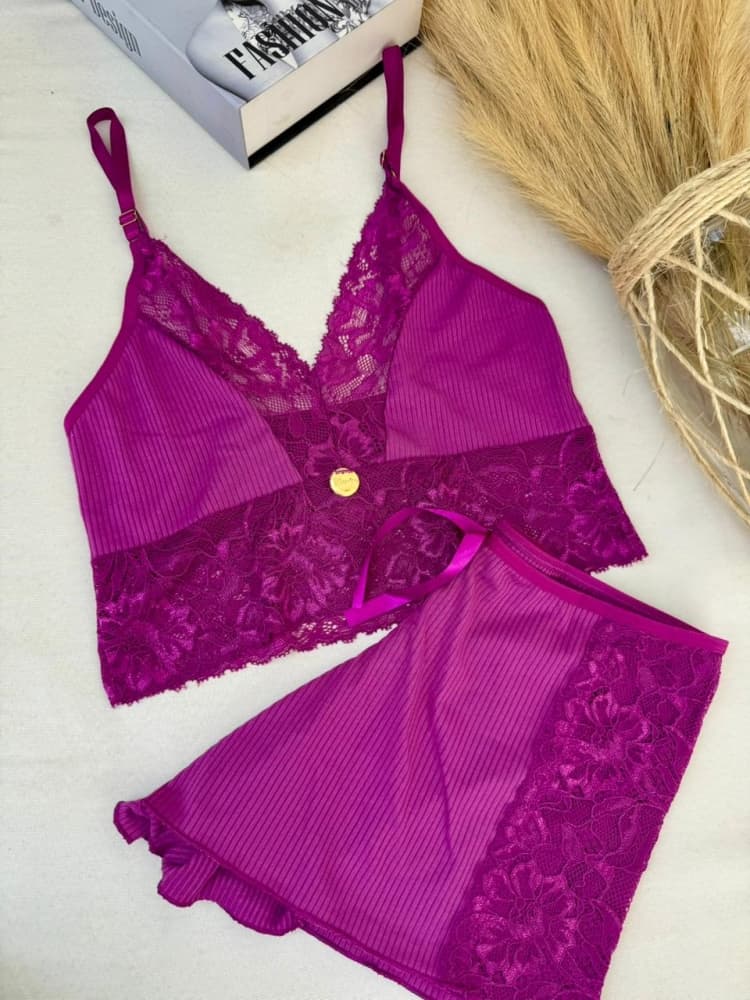 Short dool suede canelado Esmeralda 3